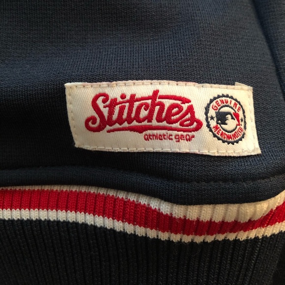 Men's Stitches Red Sox Full-Zip Warmup Jacket - Picture 8 of 10